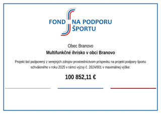 Logo Multifunkčné ihrisko v obci Branovo