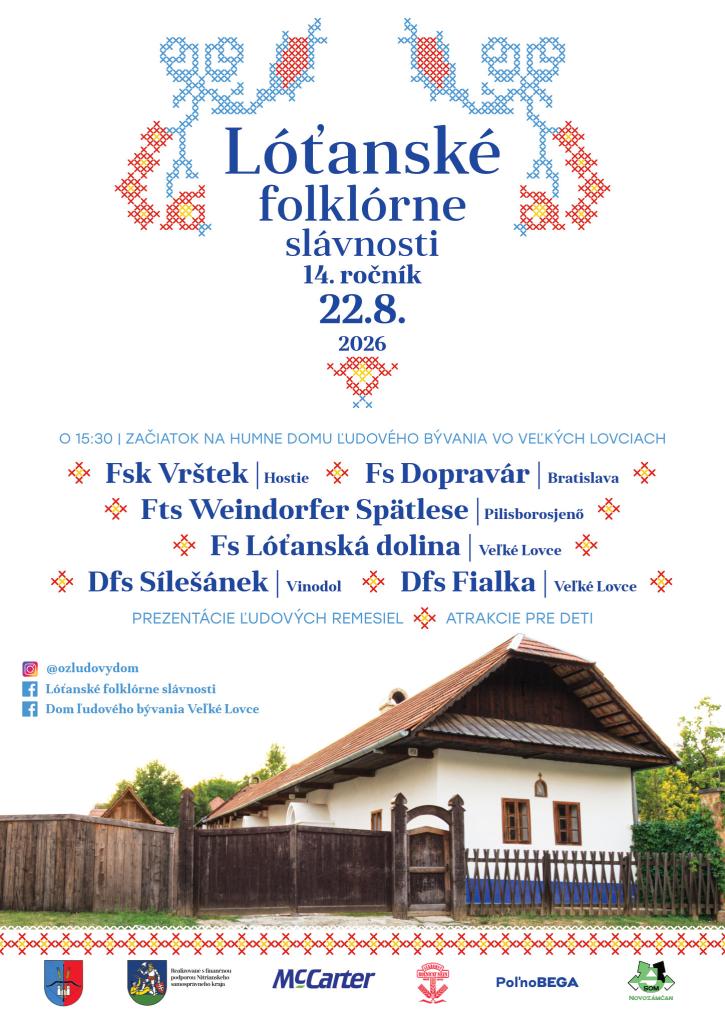 Lóťanské folklórne slávnosti 14.ročník 22.8.2026